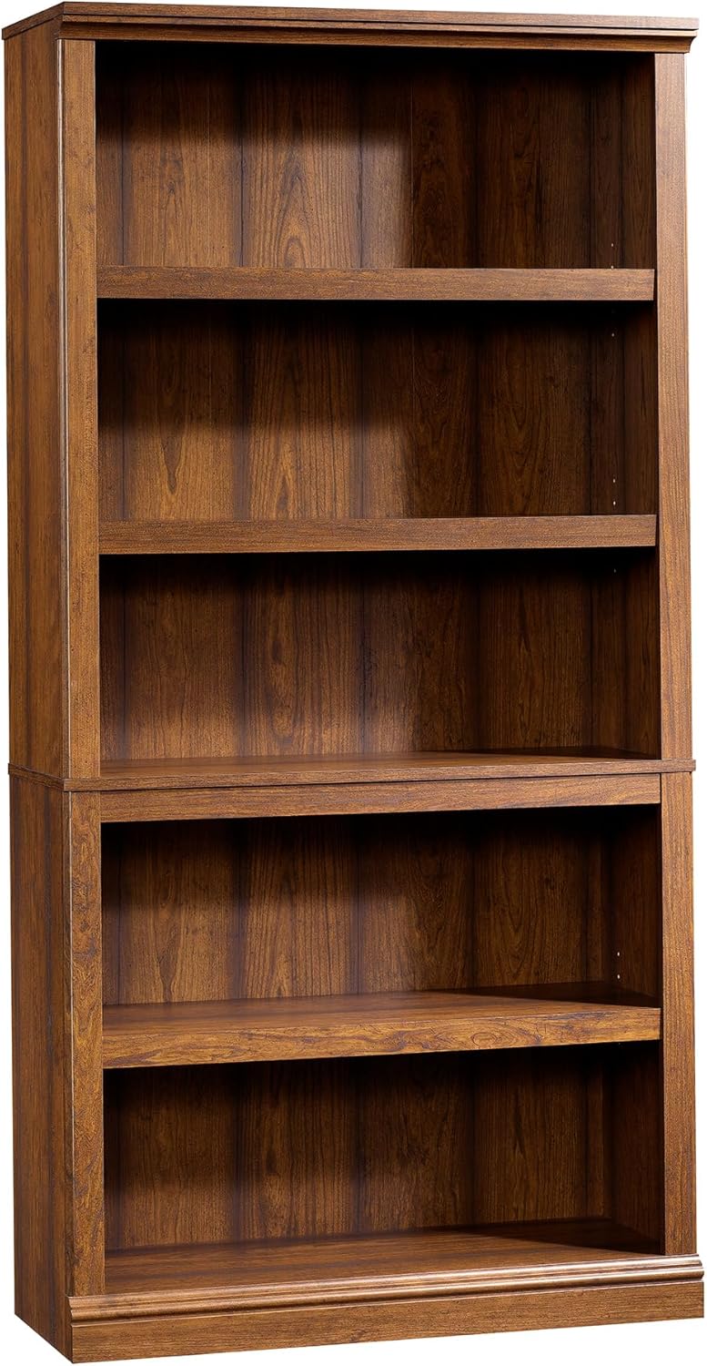 Sauder Miscellaneous Storage 5-Shelf Bookcase/ Book shelf, Washington Cherry finish