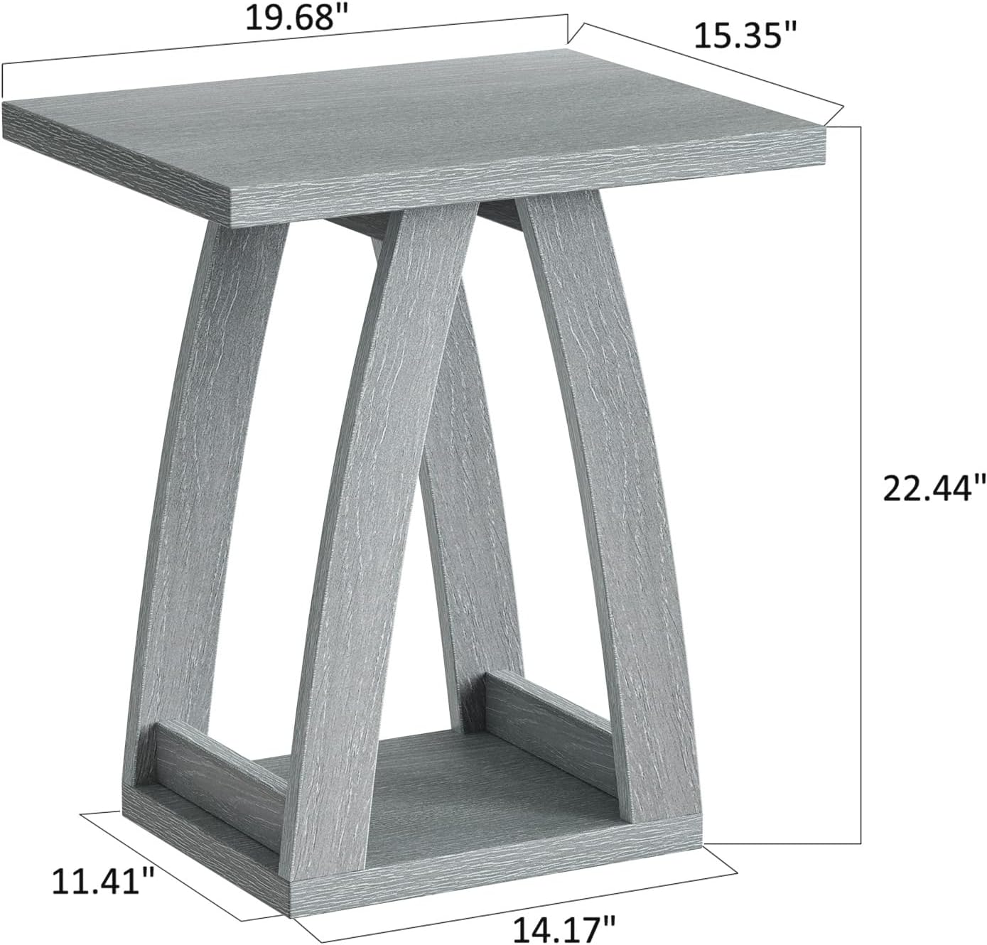 End Table, Side Table, Nightstand, Sofa Side Table with Shelf, Modern End Table for Living Room, Bedroom