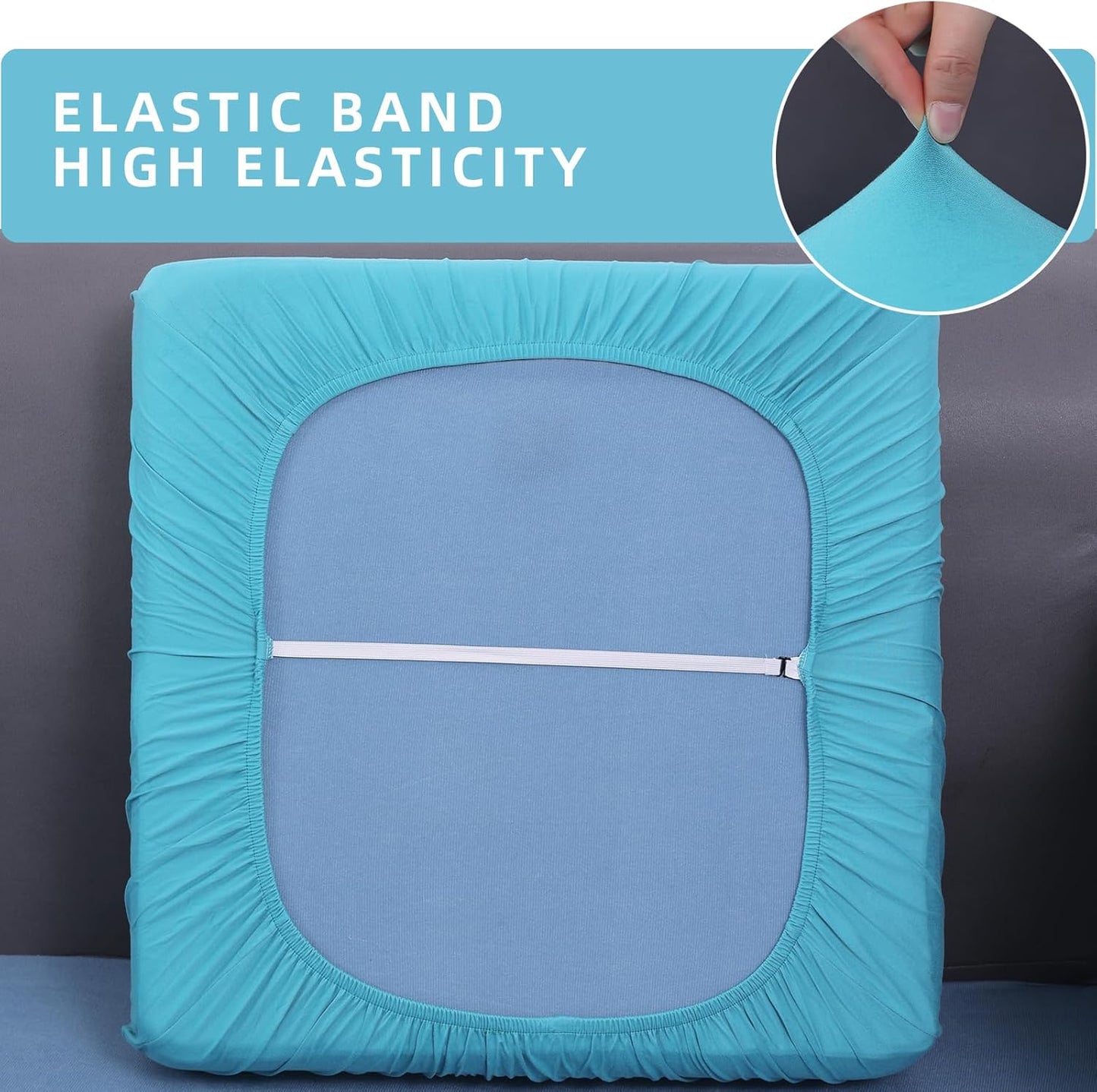 hyha Waterproof Couch Cushion Covers, Sectional Sofa Slipcovers Washable, L Shape Chaise Dog Couch Covers for Sectional Sofa, Universal Furniture Protector (1 Piece for Chaise, Peacock Blue)