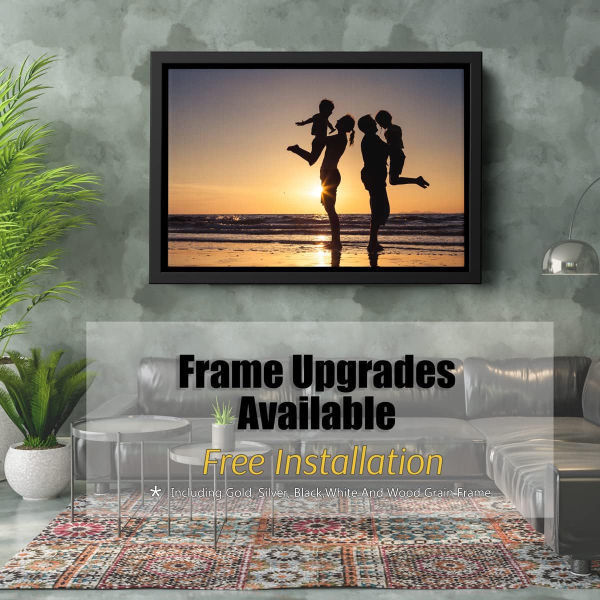 Custom Canvas Prints With Your Photos,Personalized Pictures On Canvas Wall Art for Bedroom, Living Room, Wedding Baby Pet Family Picture Framed Wall Art (7"W x 5"H)