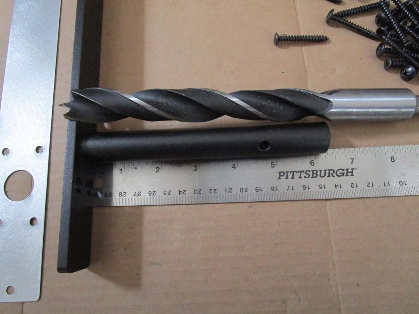 38'' Heavy-Duty Floating Shelf Bracket, Hidden Shelf Bracket for Fireplace Racks and Shelves, if Installed on Studs, max Load of 210 pounds, 38 inches (with Ease kit)