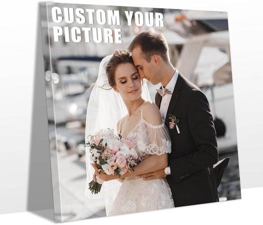 Personalized Custom Canvas Prints with Your Photos & Text, Customized Picture Print, Transform Own Images Into Framed Wall Art Digitally Printed Photo to Canvas, Keepsakes Gifts for Family 28x28’’