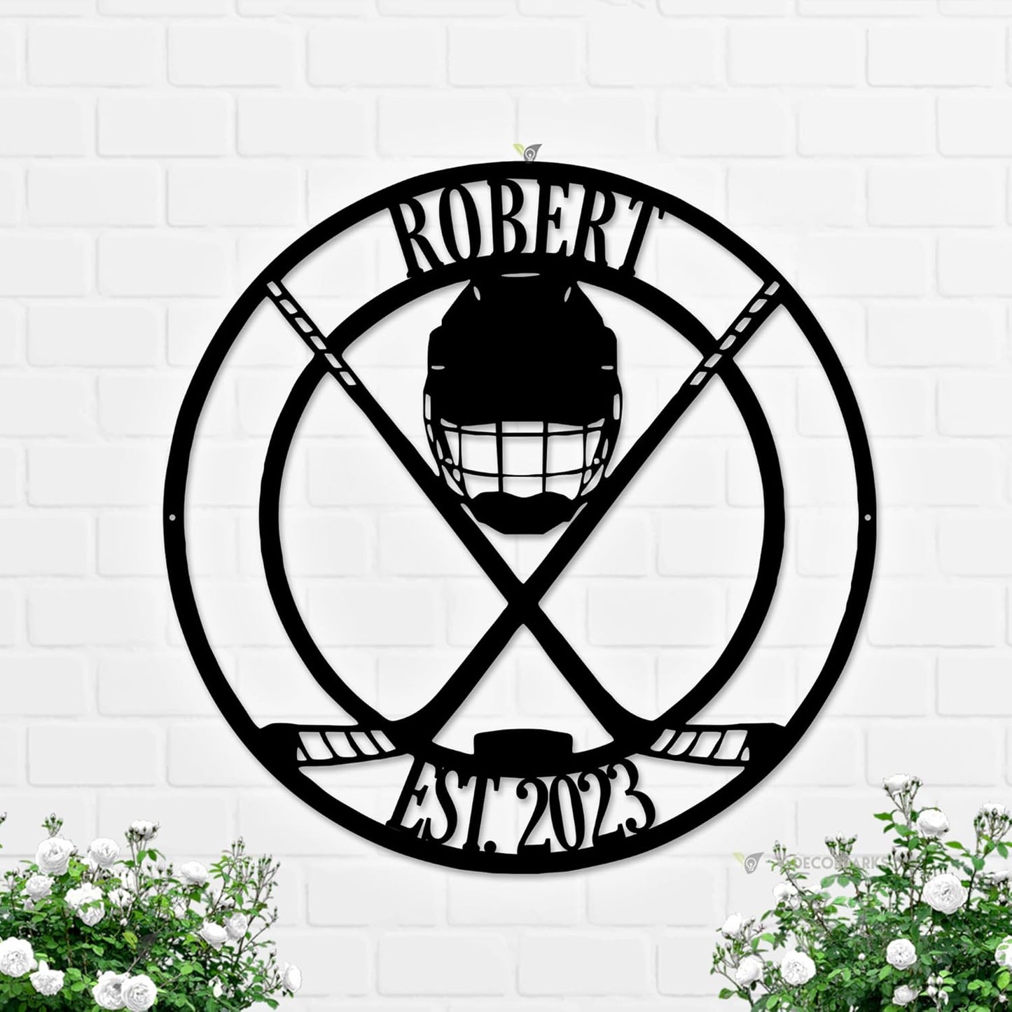 Custom Hockey Medal Holder - Personalized Hockey Wall Sign, Medal Hanger Display Rack with LED Light, Hockey Decor for Boys, Man Cave, Players, Coaches, Fans Gift