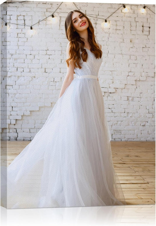 AbcCustomize Canvas Prints with Your Photos, Personalized Photo To Canvas Print for Bedroom, Living Room, Farmhouse Office Decor,Custom Canvas Wall Art for Gifts & Keepsakes, Ready to Hang