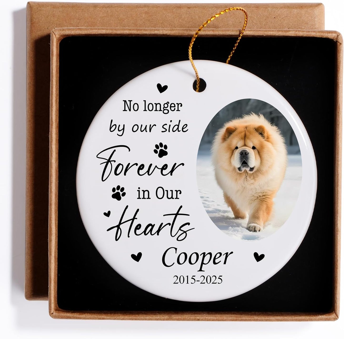Custom Dog Memorial Gifts, Personalized Pet Memorial Ornament, Customized Christmas Ornaments 2025, Sympathy Keepsake Gift for Loss of Loved One, Dog Lover Gifts