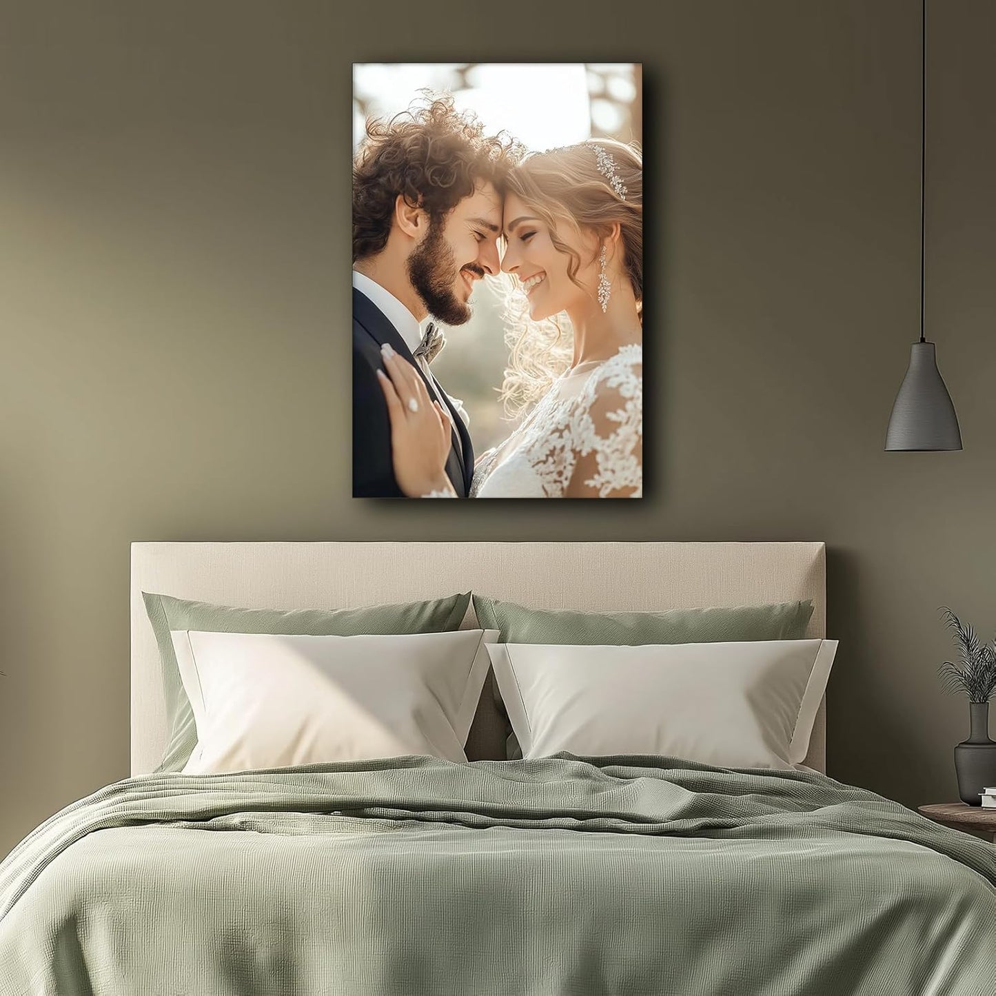 Customize Canvas Prints with Your Photos Custom Unframed Wall Art Personalized Canvas Pictures for Pet Family Lovers 24x16in