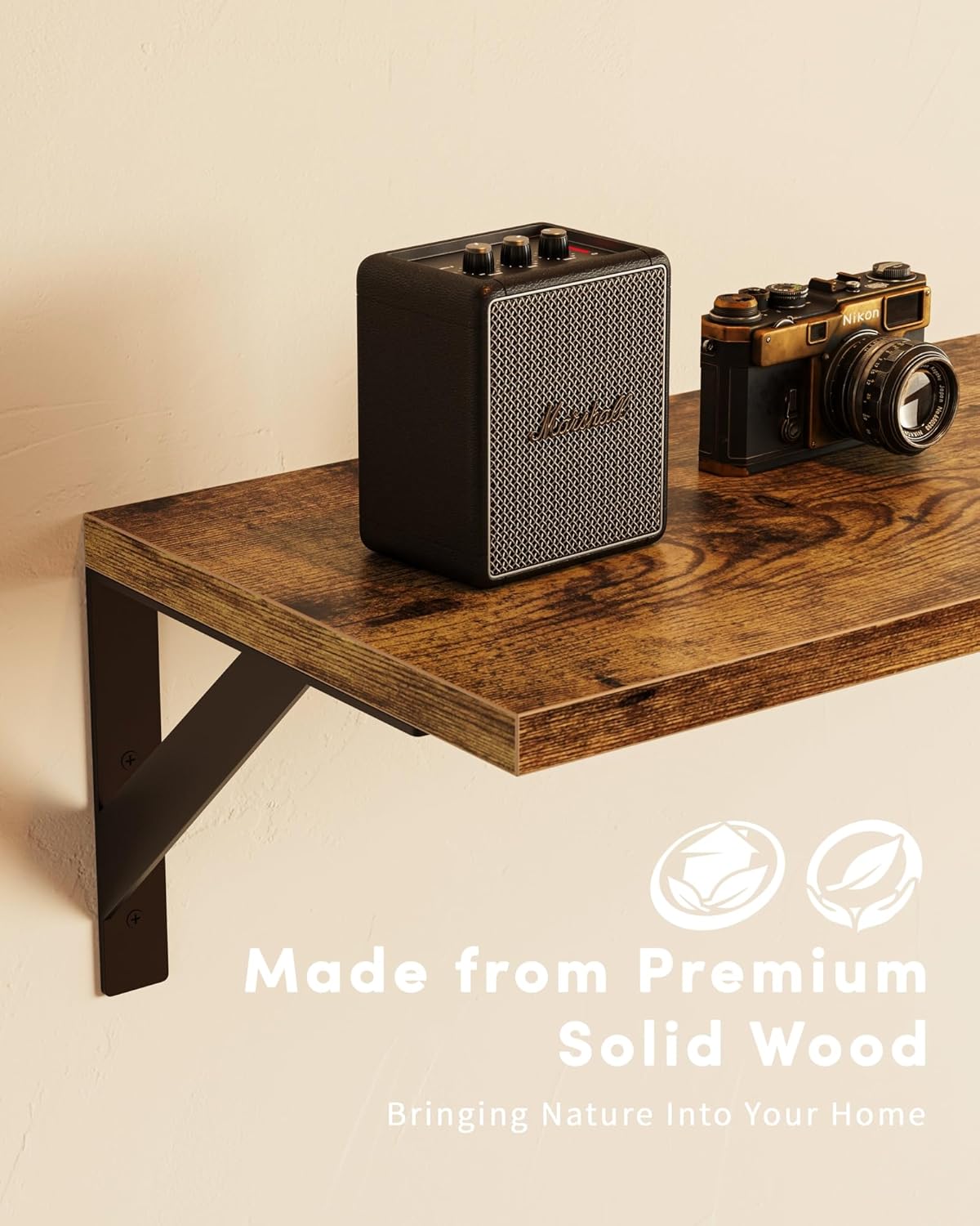 Long Wall Shelves, 36 Inches Floating Book Shelves, Hanging Book Shelves for Wall, Long Large Deep Floating Shelves for Kitchen Bedroom