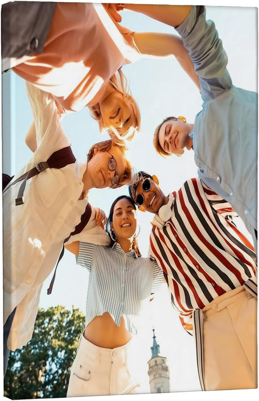 Canvas Prints With Your Photos, Custom Poster On Canvas Customized Canvas Prints with Your Photos Gift for Living Room, Bedroom, Friend，Lover, Wedding Pet Baby Family Photo Framed Wall Art 16×24