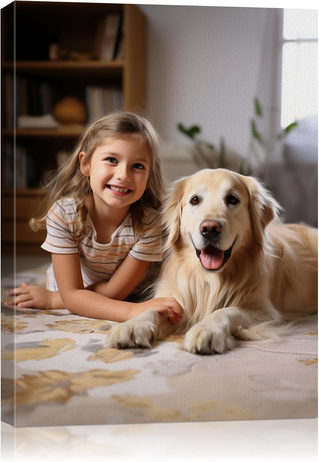 AbcCustomize Canvas Prints with Your Photos，Custom Canvas Wall Art for Bedroom, Living Room, Farmhouse Decor，Personalized Gifts Canvas Prints for Family，Friend，Lover，Pet