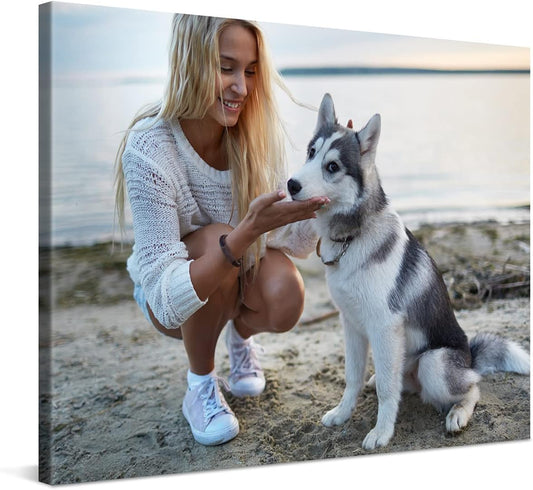 Photo.Gifts - Custom Canvas Prints with Your Photos 12 x10 inch - Customize with Your Picture & Text - Personalized Photo Canvas Wall Art for Bedroom, Living Room, Wedding - Personalized Photo Gifts