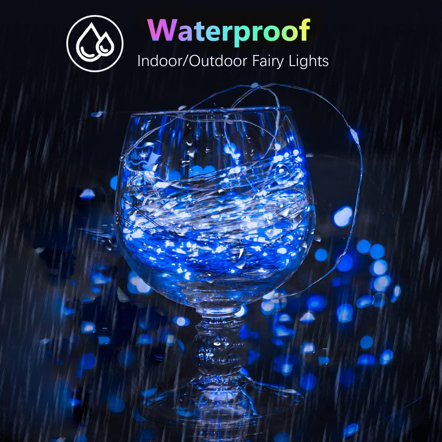 4 Pack 20FT 60LED Battery Operated Fairy Lights with Timer, Waterproof Battery String Lights Outdoor Indoor, Battery Twinkle Light for Bedroom Wedding Birthday Party Chirstmas (Blue)