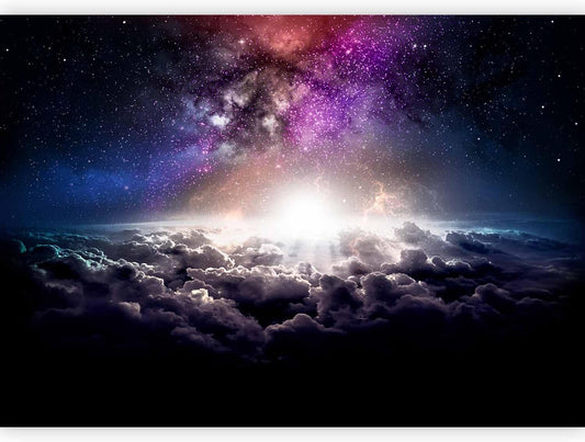 artgeist Wall Mural Galaxy 138x101 in - Non-Woven Wallpaper Fleece Wall Decor Photo Print Picture Image Design Home Mural Cosmos Sky Star Cloud Purple i-A-10009-a-a