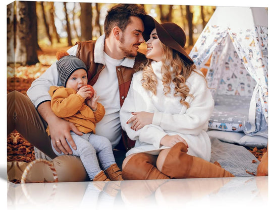 Custom Canvas Prints With Your Photos - Personalized Photo Gifts Framed Canvas Wall Art - Floating Frames & Gift Wrapping Available (8" Wx6 H)