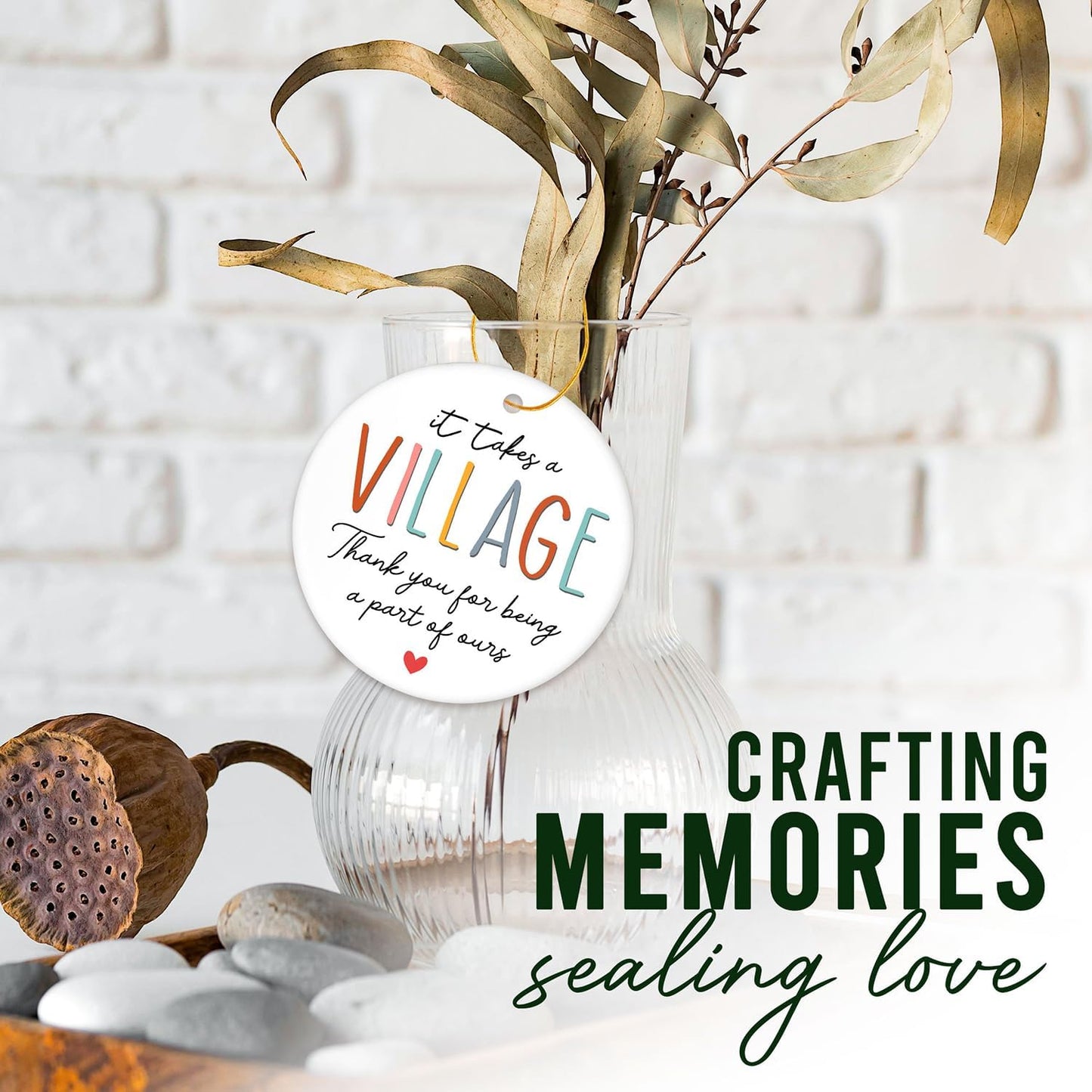 HEXMOZ Thank You Gifts for Women Men - Teacher Appreciation Gifts - Nurses Week Gift - Appreciation Gift for Teacher Nurse Coworker Employee Daycare Provider Nanny Babysitter - Christmas Ornament