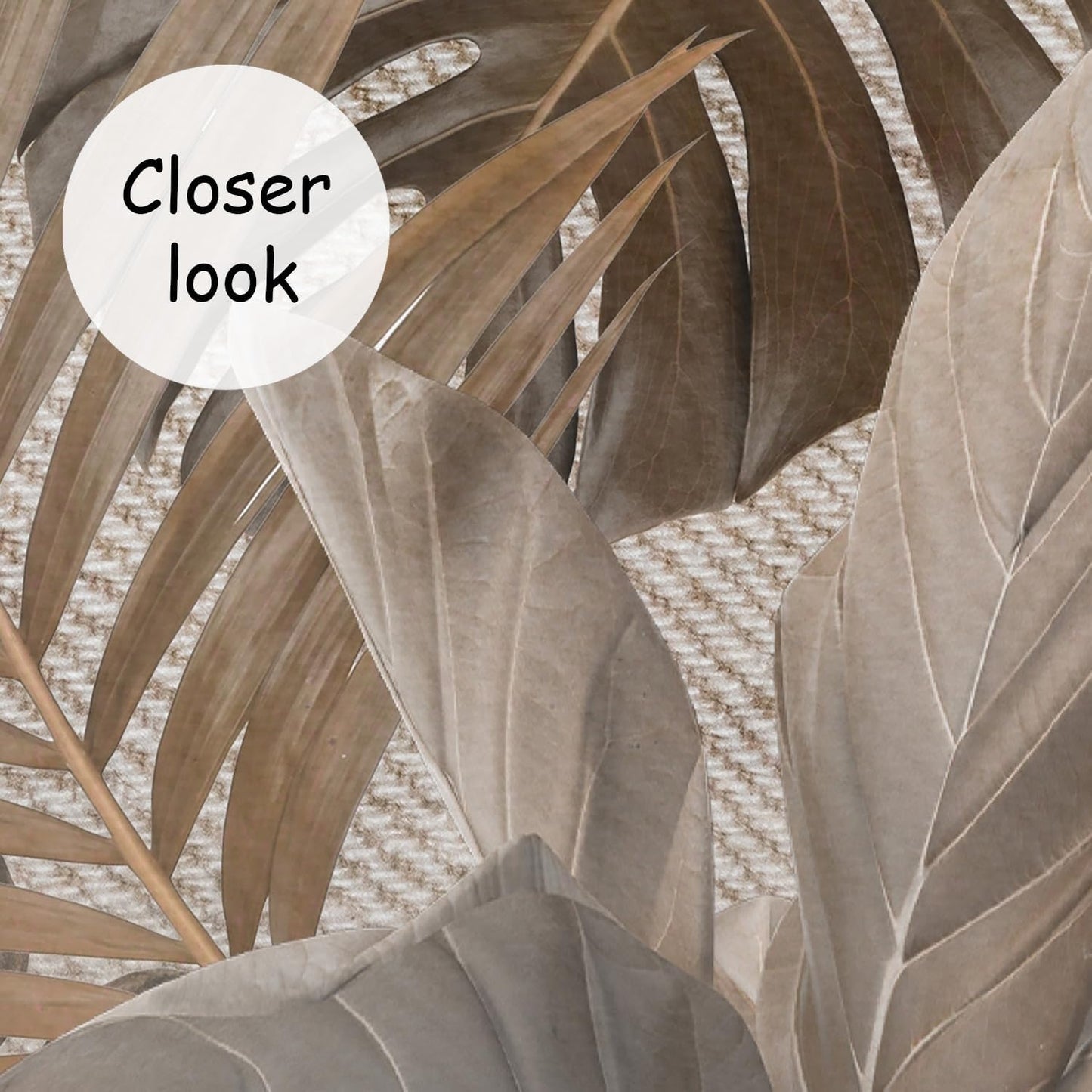 AFZEVEB-Jungle Wallpaper Vintage Tropical Plants Wall murals for Bedroom 136"x96" (Not Peel and Stick)