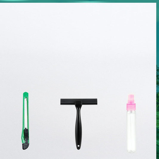 Frosted Glass Window Film with Tools,Reusable Window Privacy Film,Static Clings Window Film Kit for Home Bathroom and Office. (White, 29.6Inch×78.7Inch)