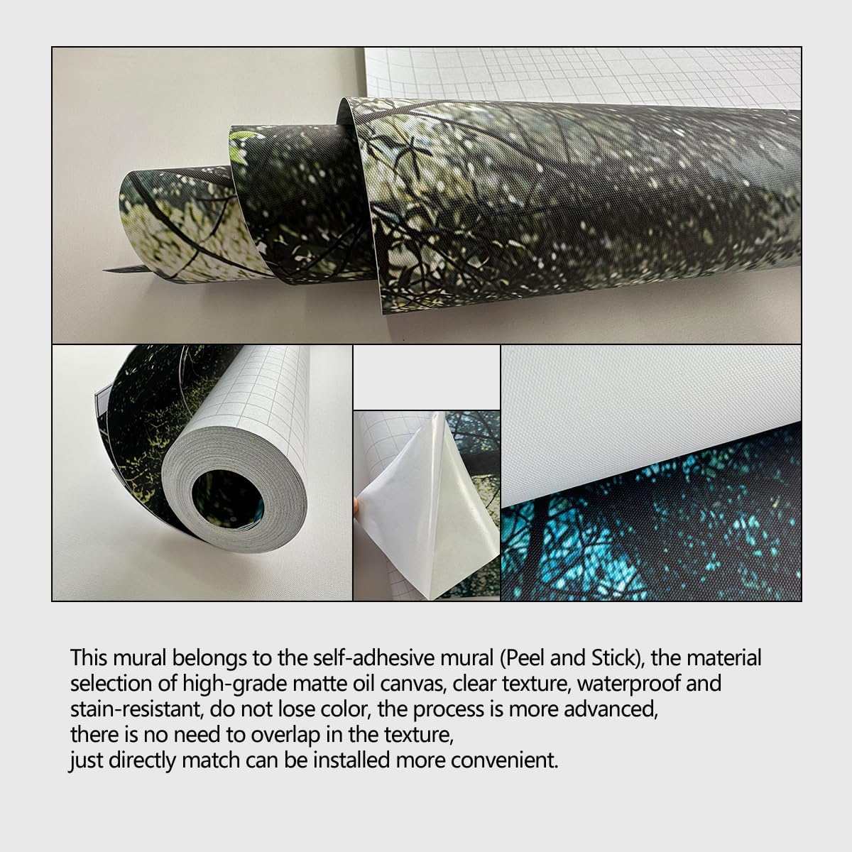 Landscape Lake Waterfall Wall murals Peel and Stick Wallpaper for Bedroom Living Room - 85"x118"