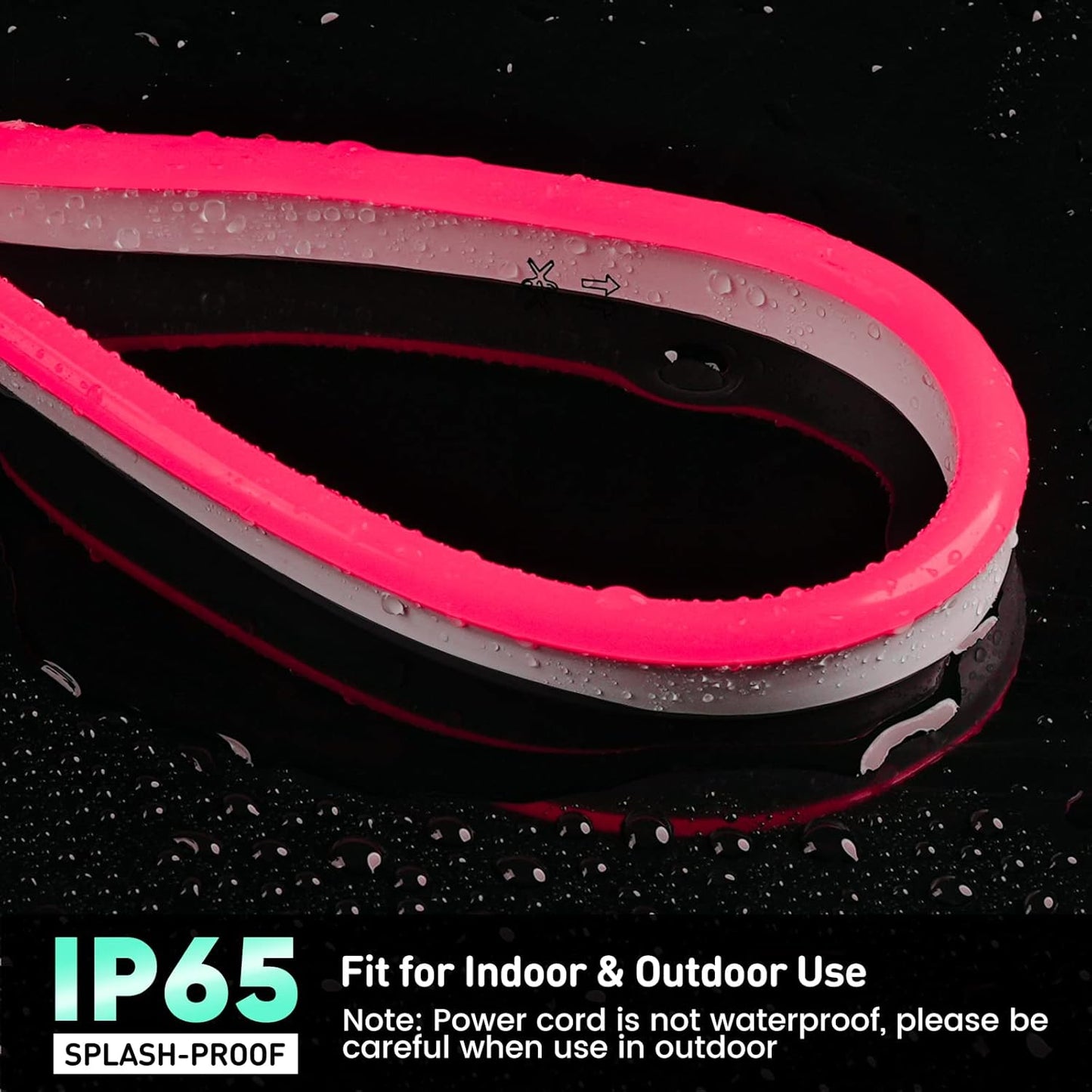 GZBtech Flexible LED Neon Rope Lights 66FT,AC 110-120V Waterproof Strip Light, 120 LEDs/M Cuttable Connectable Neon Lighting for Indoor Outdoor Home Decor/Commercial Building Use-Red 20M