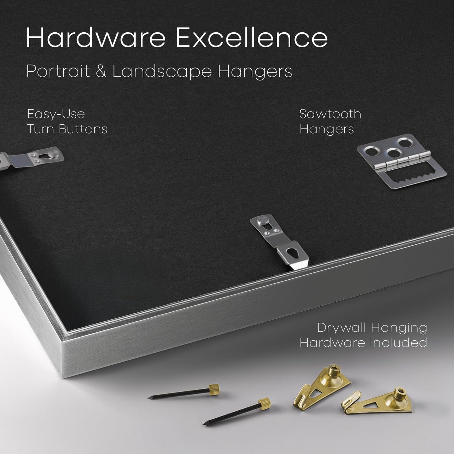 Homeforia 8.5 x 14 Marriage License Silver Frame, High End Metal 8.5x14 Marriage Certificate Frames, 14x8.5 Picture Frame for Wall & Tabletop, 8.5 by 14 Photo Frame, Tempered Glass, Wall Kit, Set of 1