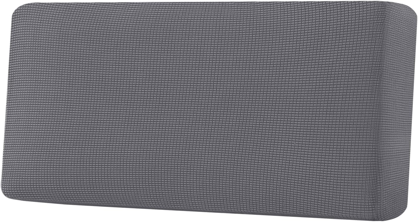 H.VERSAILTEX Super Stretch Individual Seat Cushion Covers Sofa Covers Couch Cushion Covers Slipcover Sets Thick Jacquard Textured Twill Fabric (1 Piece Sofa Cushion Cover, Grey)
