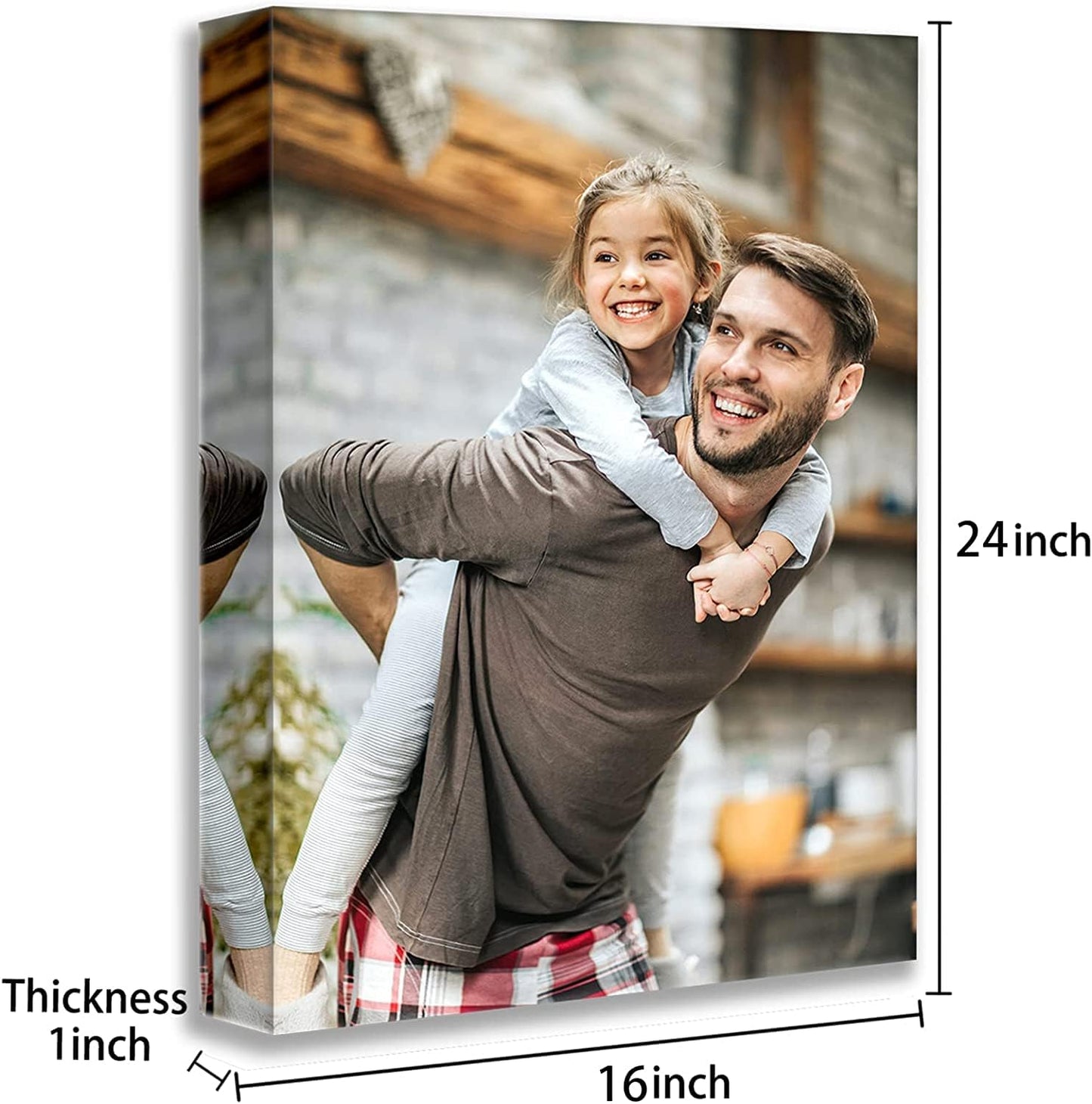 Laoife Custom Canvas Prints with Your Photos 16"x24" Wall Art, Custom photos on Canvas - Upload Your Image/Photo- Customizable photos, portraits and more, Ideal for Office, Living Room, Bedroom Wall Decor