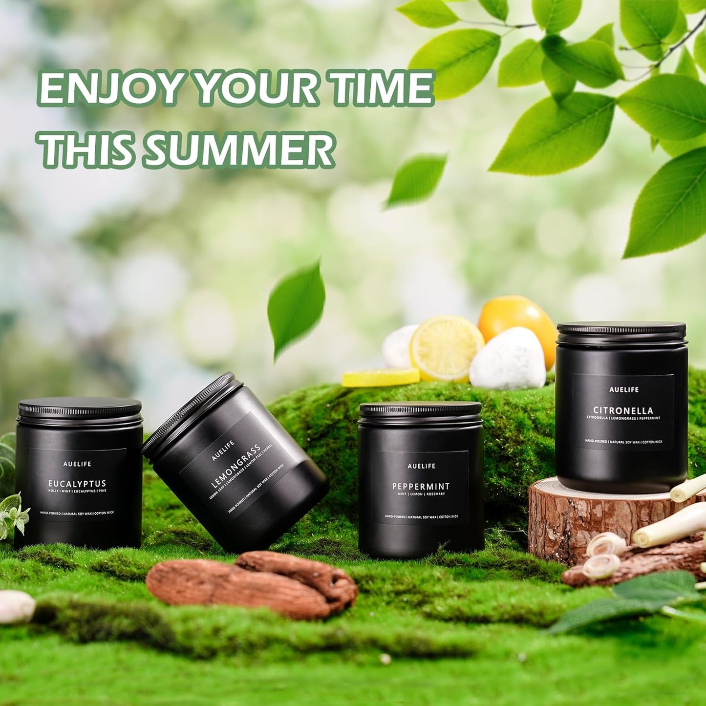 Eucalyptus Candle | Eucalyptus Scented Candles, Eucalyptu Leaf Fragrance for Indoor & Outdoor, Summer Candle Gifts, Natural Soy Candles for Home Scented - 7oz, 50 Hours Burn Time