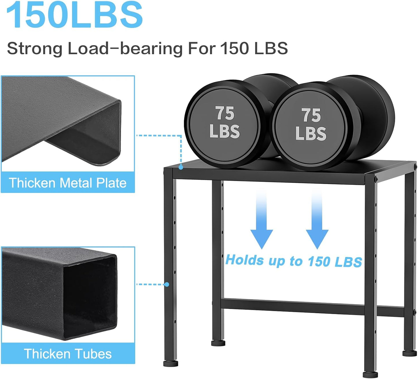 17.3 Inches Metal Storage Shelves,150LBS Heavy Duty Shelving Units and Storage For Small Appliance,Adjustable Utility Storage and Organization Shelf Rack For Kitchen Cabinet Closet Under Sink Pantry