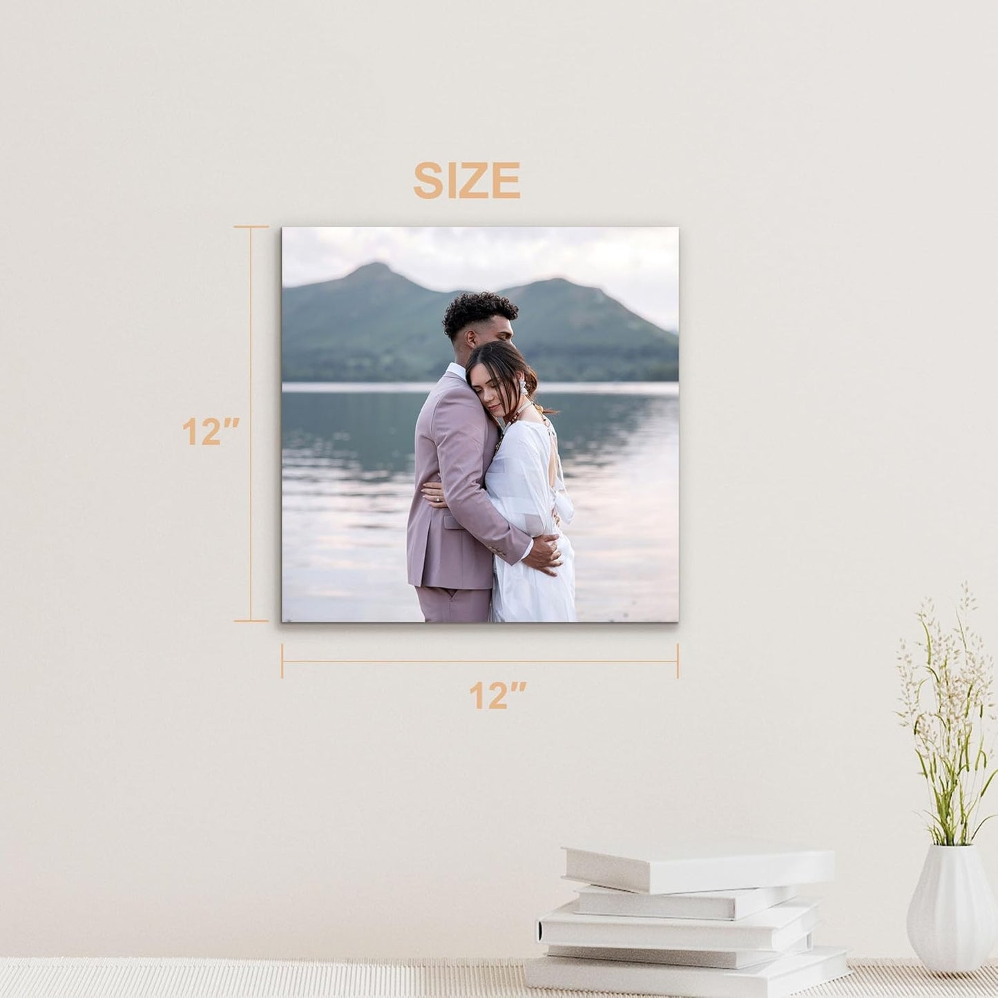 Tapuayts Personalized Custom Canvas Poster: Upload Your Image/Photo for Custom Photo-to-Poster Printing, Quality Wall Art Print (12" X 12")