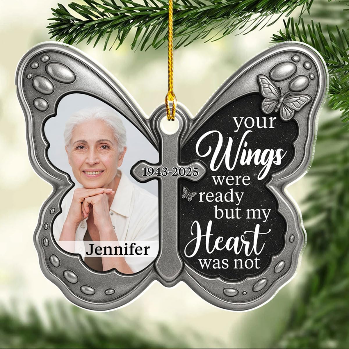 Personalized Chrismas Ornament for Loss of Loved Ones – Custom Photo, Keepsake Gift for Family, Friends, Memorial Ornaments for Deceased