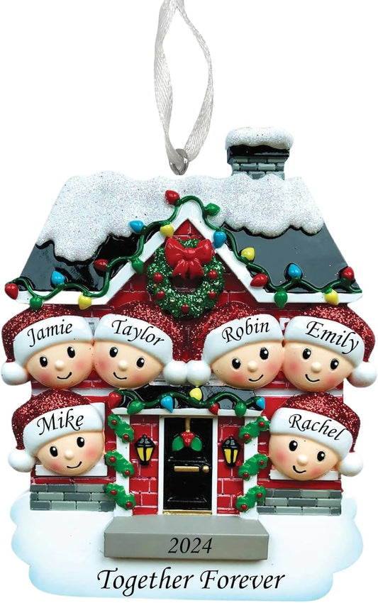 2025 Family Christmas Ornament – Personalized Ornament for Families – Custom Family Ornament – Holiday Tree Decoration Keepsake Gift (Family of 6)