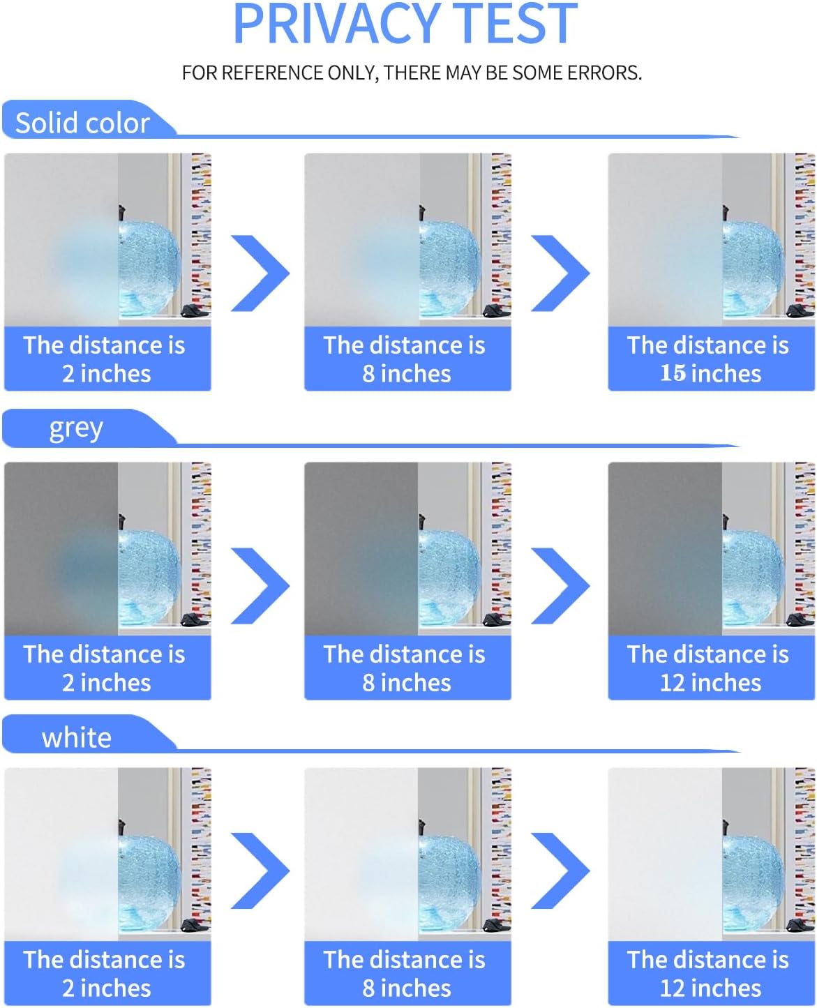 Frosted Glass Window Privacy Film Decorative, Bathroom Privacy Film for Glass Windows Cover, Static Cling, Removable, Reusable, Anti-UV, Anti-Glare, Heat Blocking,Gray,45.2X78.7Inch