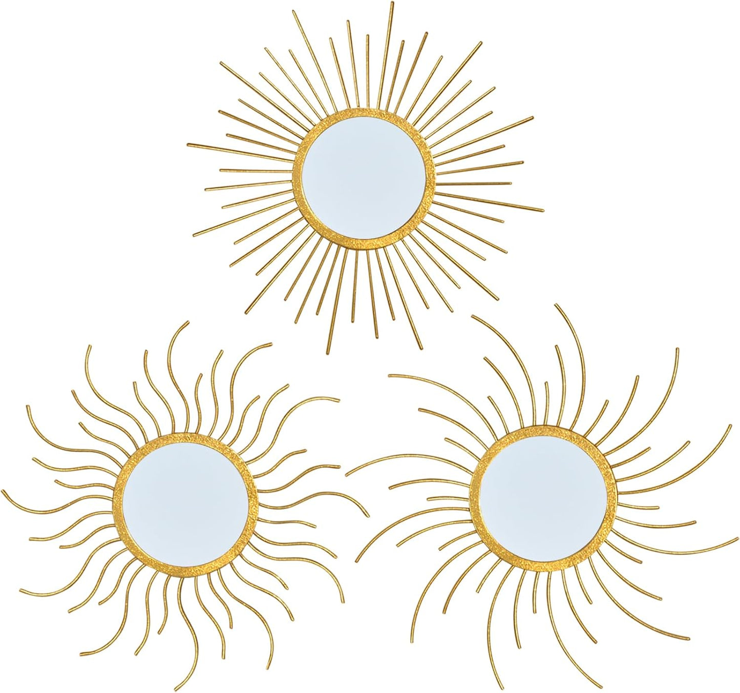 Mirror Decor Sunburst Mirrors Metal Sun Mirror Wall Decor Wall Mirror Home Decorative Wall Art for Living Room Bedroom Entryway