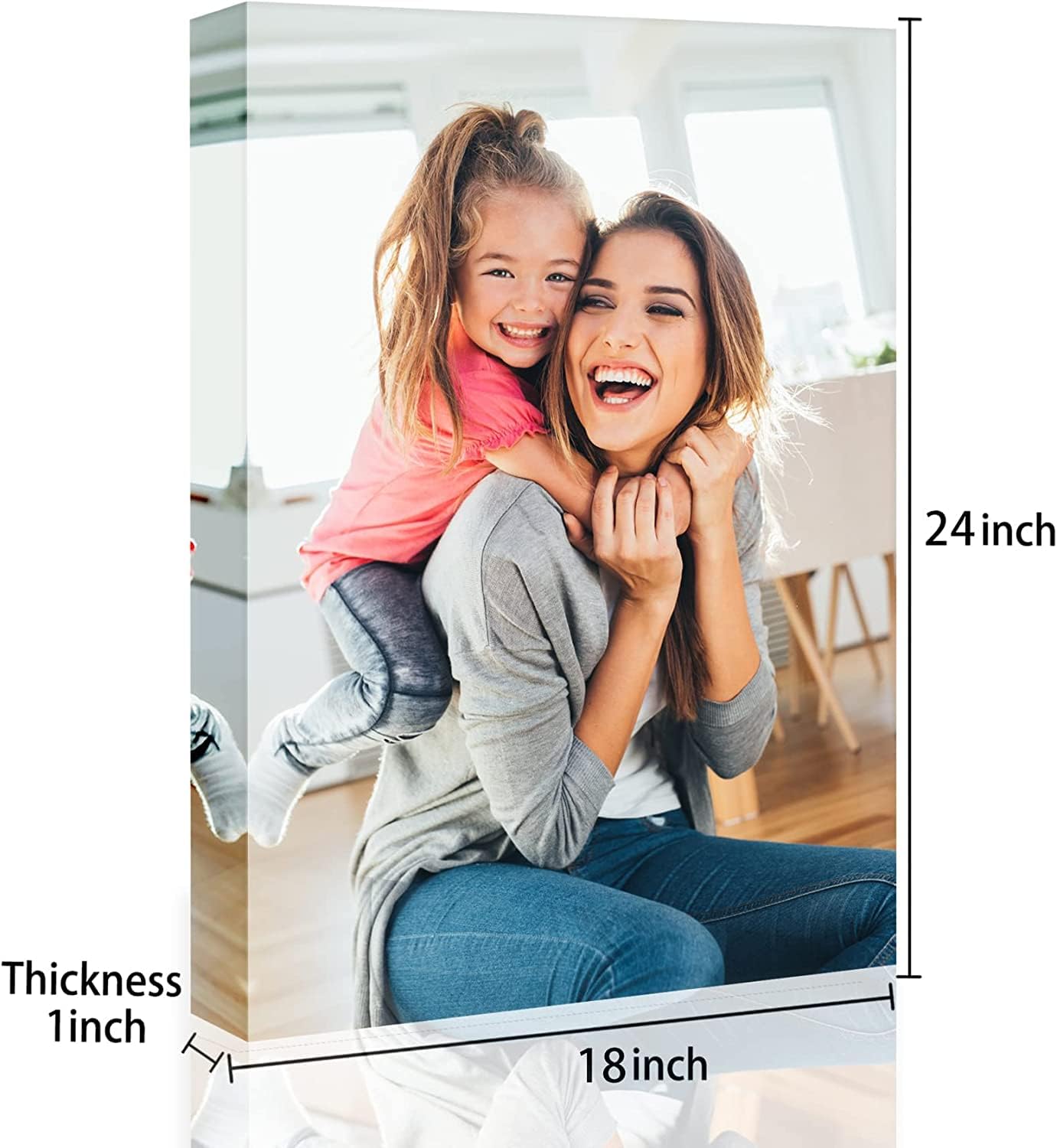 Laoife Custom Canvas Prints with Your Photos 18"x24", Custom Canvas Photo Prints, Personalized Canvas Wall Art for Office Home Bedroom Living Room Wall Decor