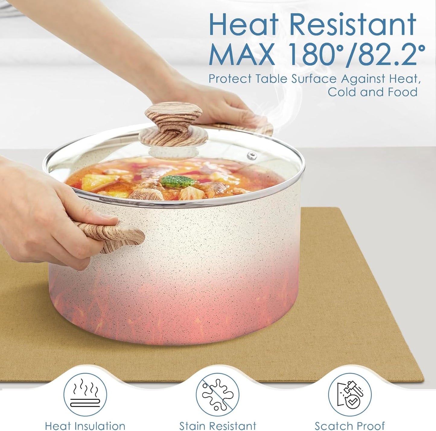 MANSPHIL Red Christmas Placemats Set of 4 - Farmhouse Snowflake Cotton Faux Linen Cloth Table Place Mats Heat Resistant Washable for Dining Kitchen - 13x19 Inch