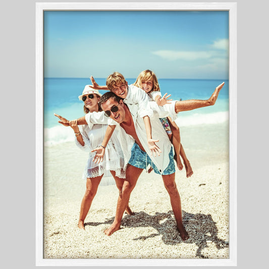 wall26 Custom Framed Poster Wall Art for Living Room, Bedroom Canvas Prints for Home Decoration Ready to Hang - 8"x10" White