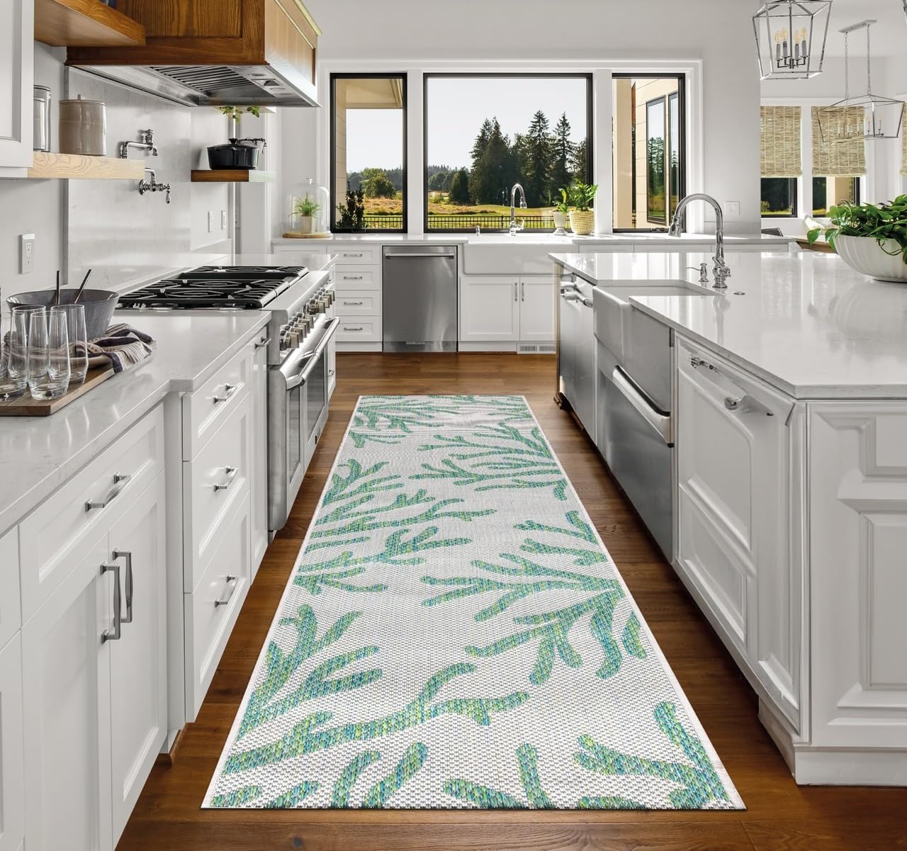 Keen Home Design Terrace Outdoor Runner Rug - 2x6 Washable Indoor/Outdoor Rug for Patio, Kitchen, Balcony, Beach, Garden, Deck and Porch, Size: 2'2"x5'7"