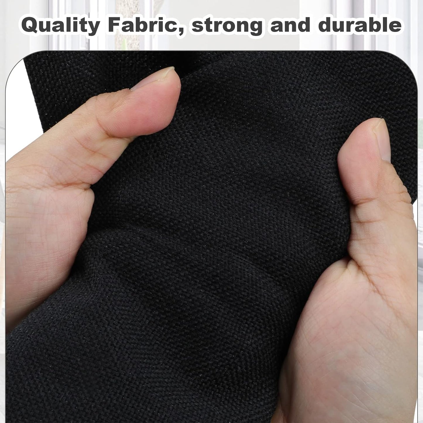 Medium 15" 21 Quart Collapsible Stackable Storage Bins with Lids, 1 Pack Black Foldable Fabric Closet Storage Boxes with Lids, 4 Handles Heavy-duty Linen Cube Baskets for Bedroom