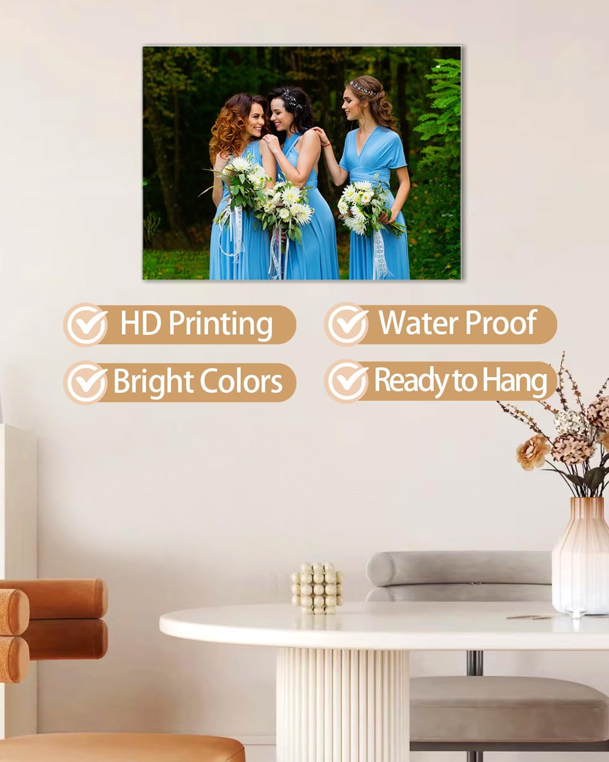 AbcCustomize Custom Canvas Prints,Transform Your Memories into Beautiful Art with Personalized Photo on Canvas,Personalized Canvas Wall Art for Home Decor, Gifts, and Keepsakes