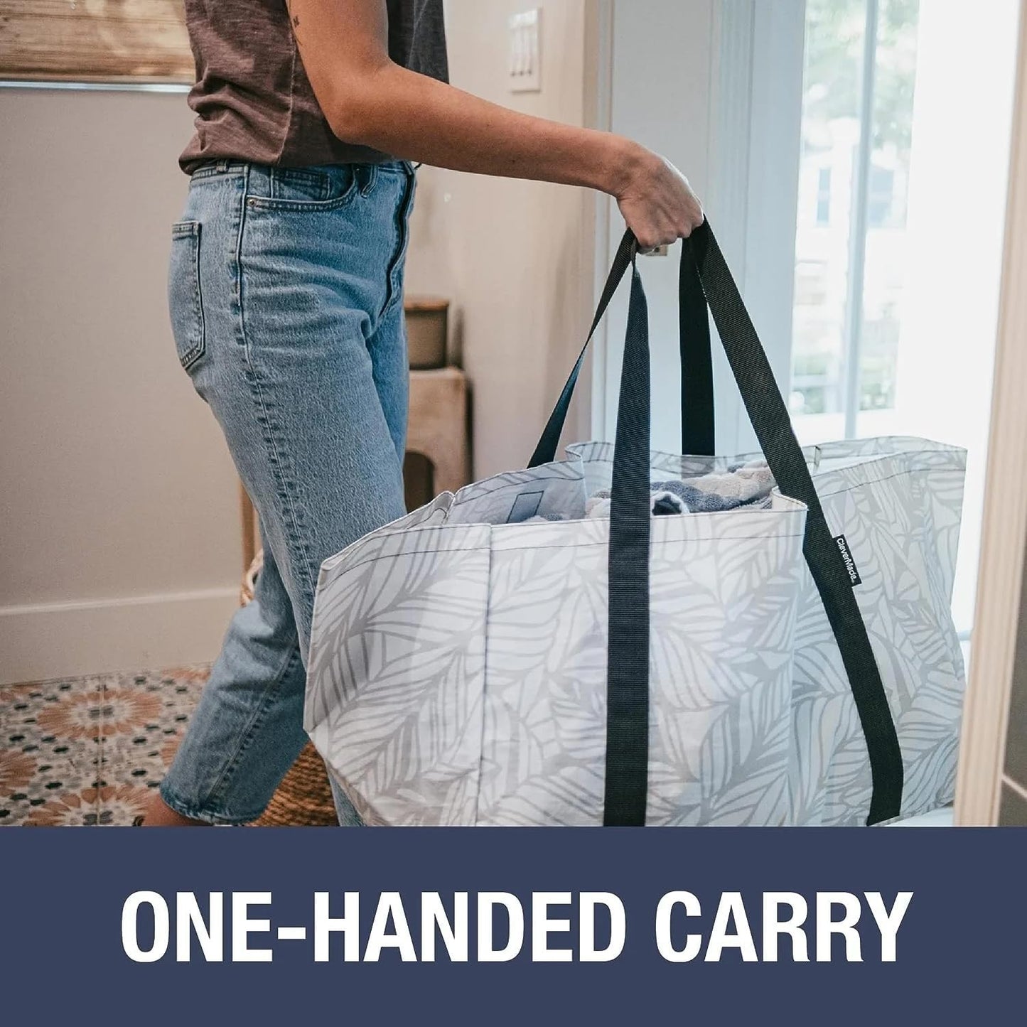 CleverMade Under Bed Storage Bag - Collapsible Storage for Shoes and Clothes Easy Use - Heavy Duty Utility Bag Home