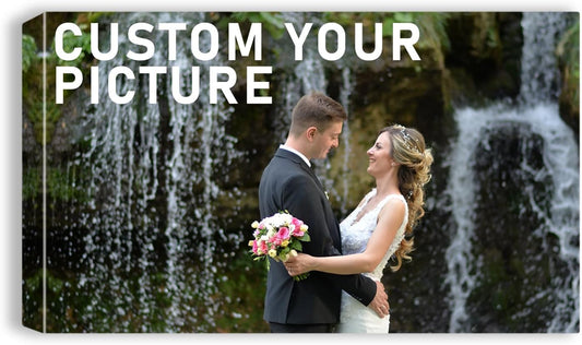 xzartdiy Custom Canvas Prints with Your Photos - Personalized Picture Print Customized Gifts for Family Home Office Wall Art Decor, Wrapped Canvas 40x24inch