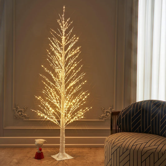 Birchlitland LED Alpine Trees 6FT 810L Warm White Fairy Lights, Lighted Trees for Indoor Outdoor Home Thanksgiving Christmas Holiday Decoration