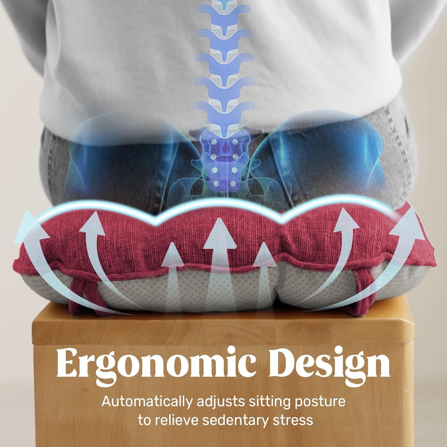 puredown® Chair Cushions for Dining Chairs, Tufted Memory Foam Chair Pads with Non-Slip Backing, Kitchen Seat Cushions with Ties, Washable Pads Set of 4, 15.5" x 15.5" x 4", Wine