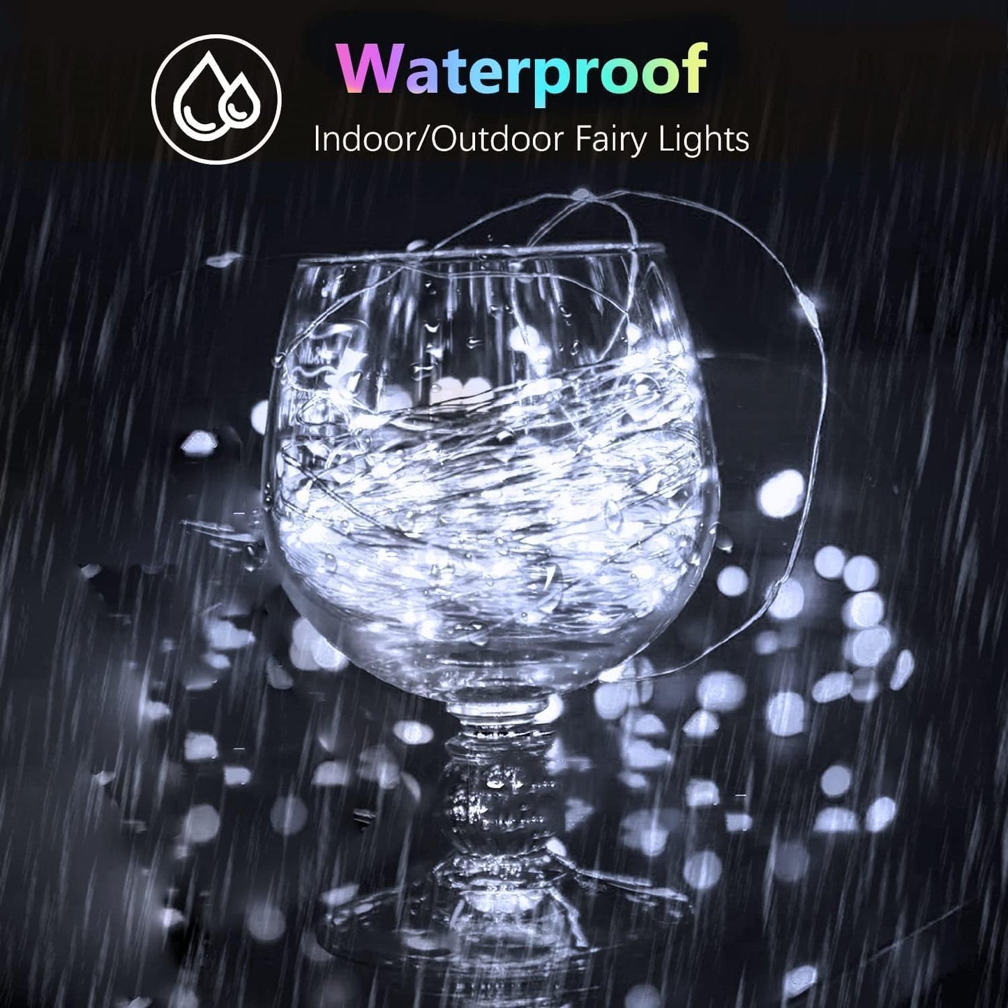 2 Pack 200LED Battery Operated Fairy Lights with Remote, 8 Modes LED String Lights with Timer, Dimmable, Memory Function, Waterproof Twinkle Lights for Outdoor Indoor Christmas Decor(Cool White)