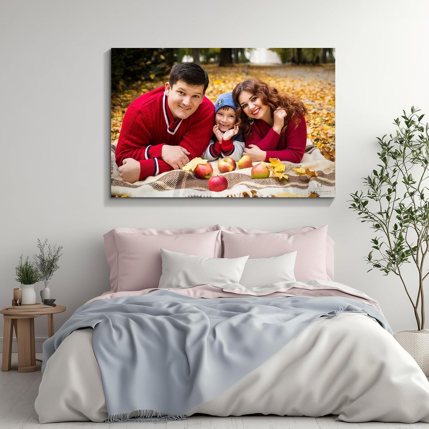 Wewejia Personalized Photo to Canvas Print 40×28 Inch - Canvas Prints With Your Photos on Custom Wall Art for Bedroom, Living Room, Wedding Baby Pet Family Picture Wall Art