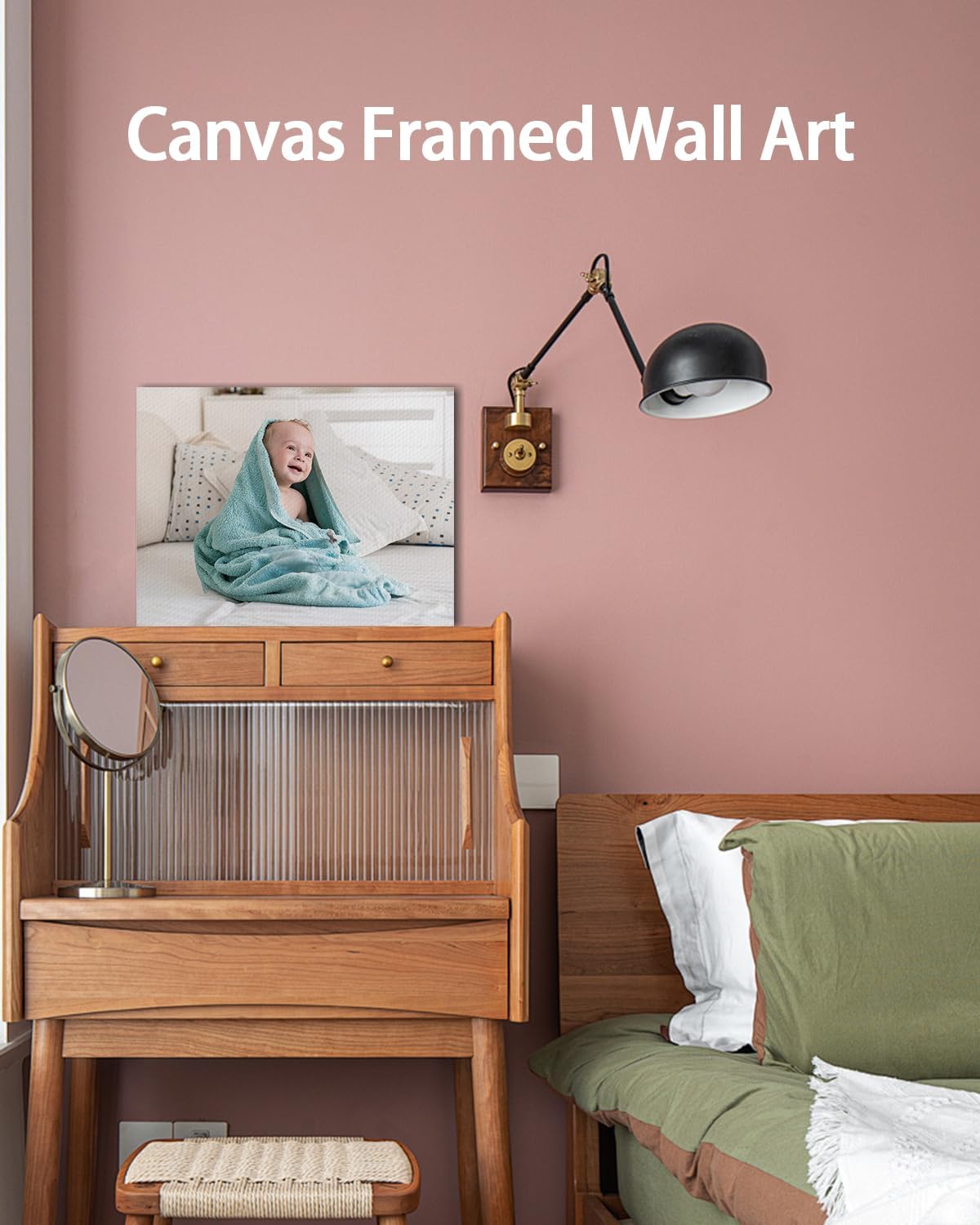 AbcCustomize Canvas Prints with Your Photos, Personalized Photo To Canvas Print for Bedroom, Living Room, Farmhouse Office Decor,Custom Canvas Wall Art for Gifts & Keepsakes, Ready to Hang