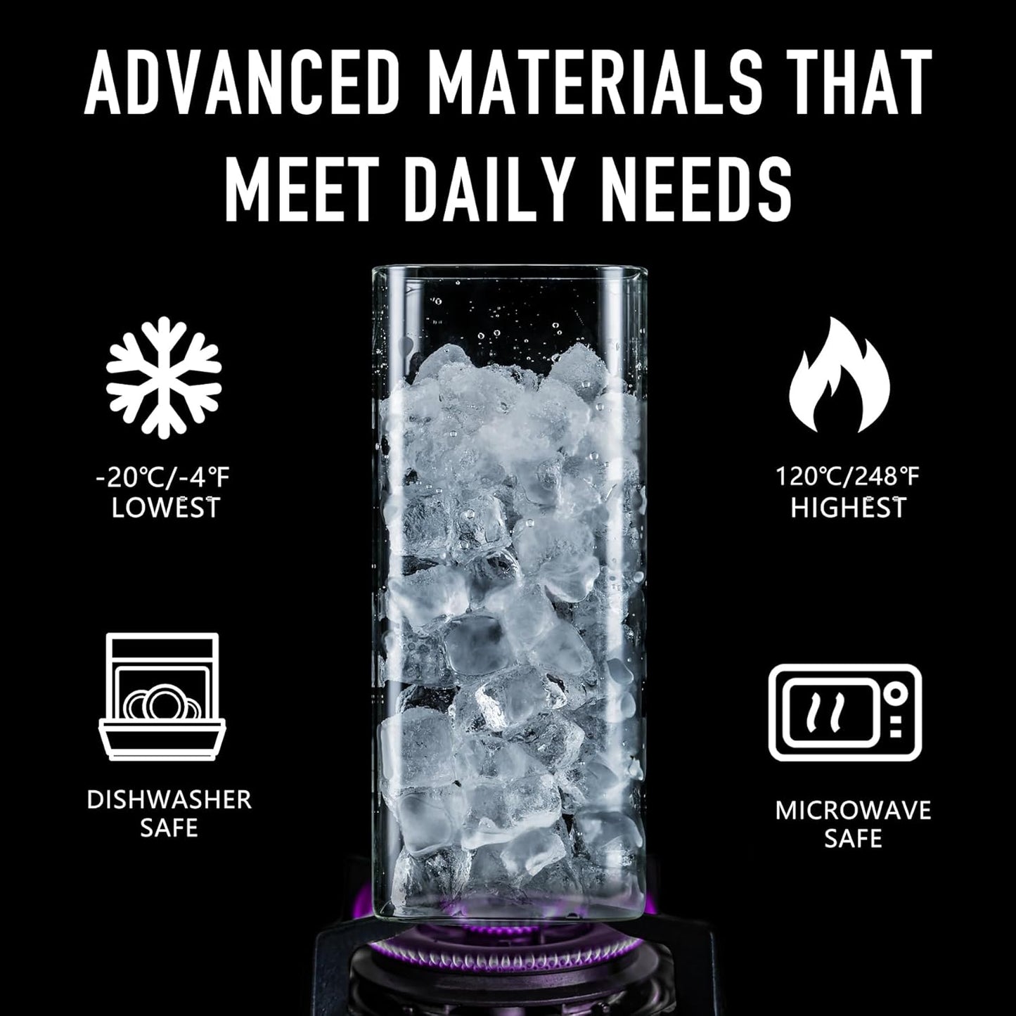 71oz Rectangle Airtight Glass Storage Containers with Bamboo Lids (Set of 4), Square Food Storage Jar, Pantry Organizers for Sugar, Flour, Spaghetti and Coffee beans (‎with Black Lable)