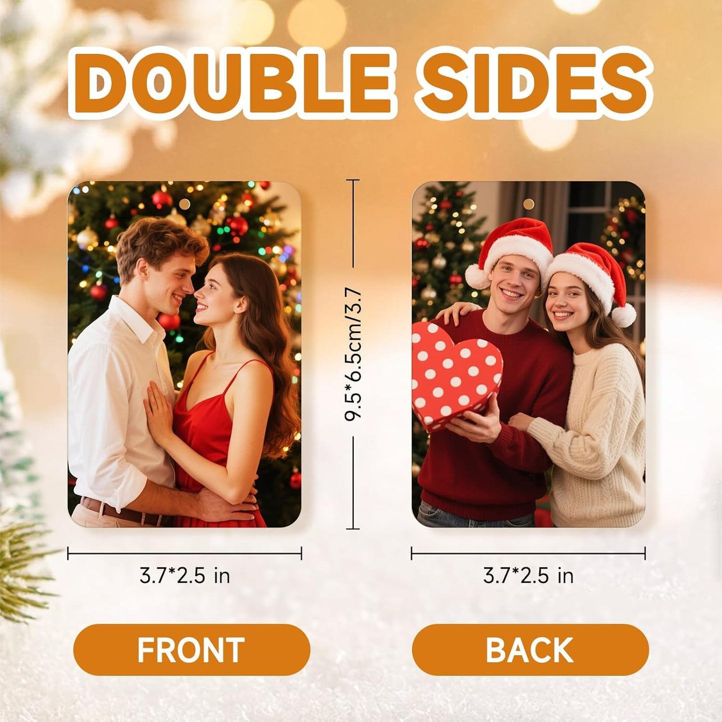 Personalized Christmas Ornaments 2025, Custom Air Fresheners with Picture, Personalized Air Freshener Ornaments Keepsake Gift for Christmas Tree Decorations, Baby Shower, Engagement, Wedding, Birthday