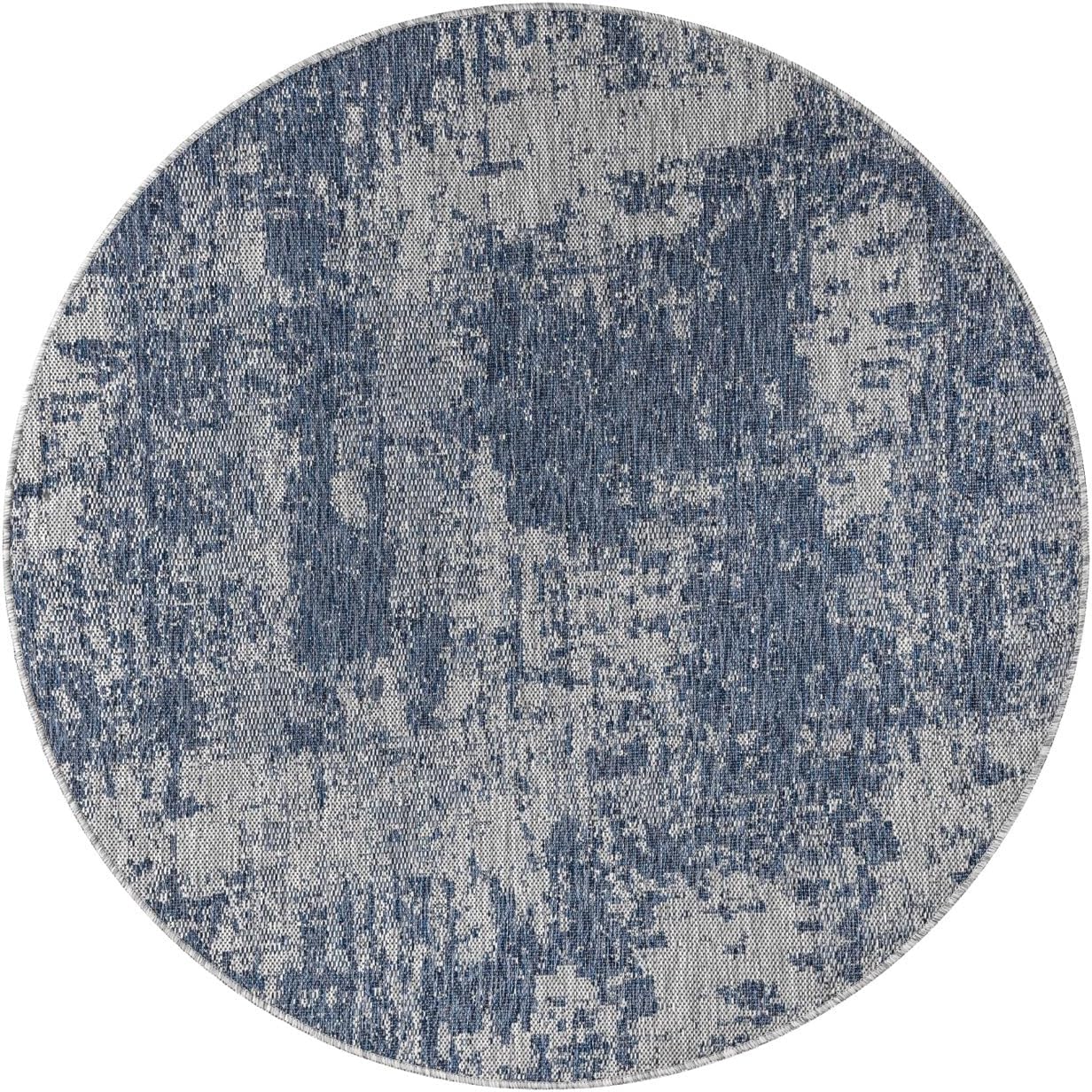 Keen Home Design Terrace Outdoor Round Rug - 5ft Round Washable Indoor/Outdoor Rug for Patio, Kitchen, Balcony, Beach, Garden, Deck and Porch, Size: 5'3" Round