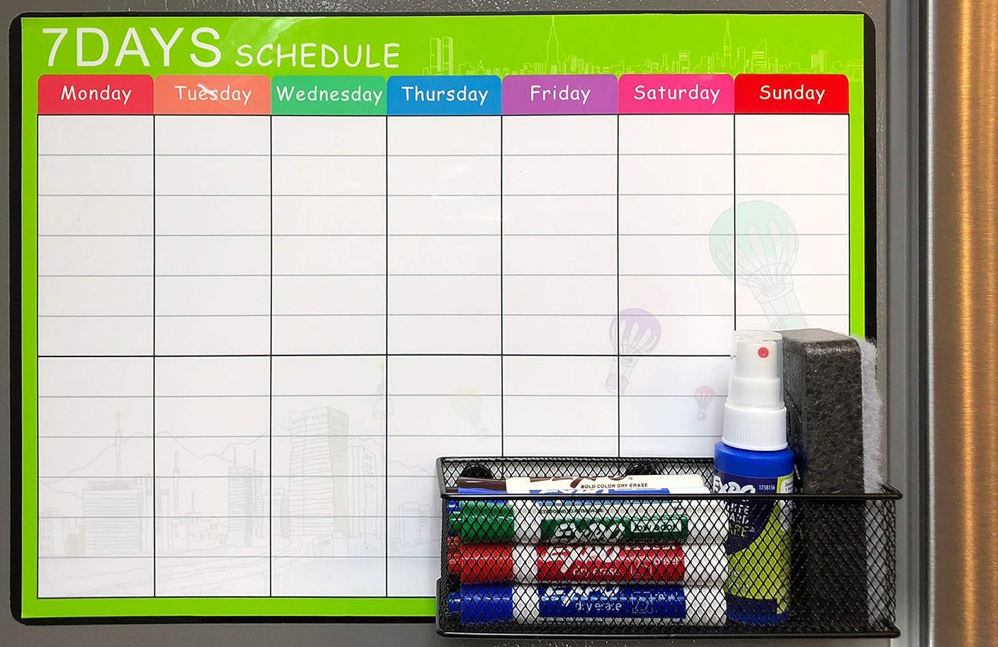 Magnetic Baskets Magnetic Organizer and Holder for Locker or Refrigerator - Pen Holders or Storage Bins for Office and Home