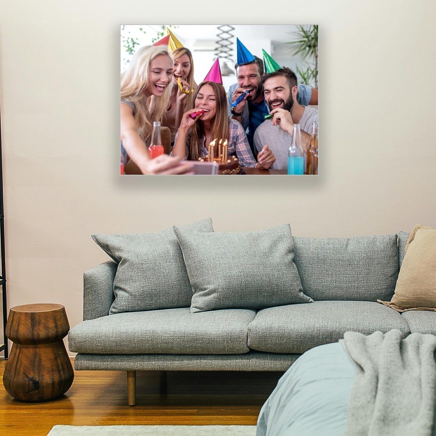 Custom Framed Canvas Prints With Your Photos-Personalized Picture To Canvas Wall Art ，Home Decoration Gifts Holiday Gifts